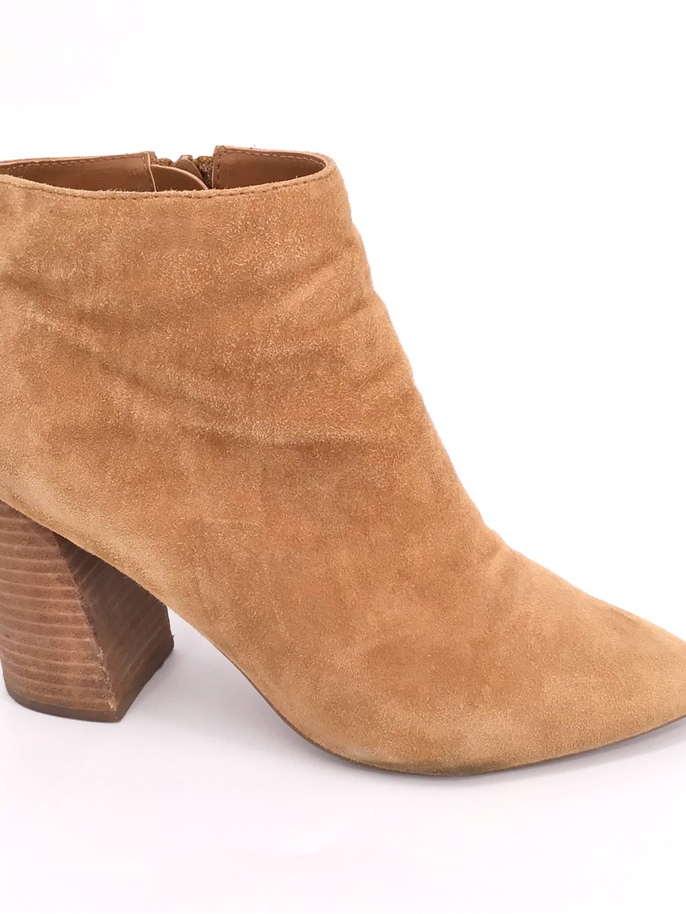 Steve Madden Classic Hippie Stacked Size Zip Brown Heel Pumps Size 9 - Picture 7 of 12